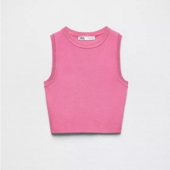 Zara pink crop tank size small - Picture 2 of 3